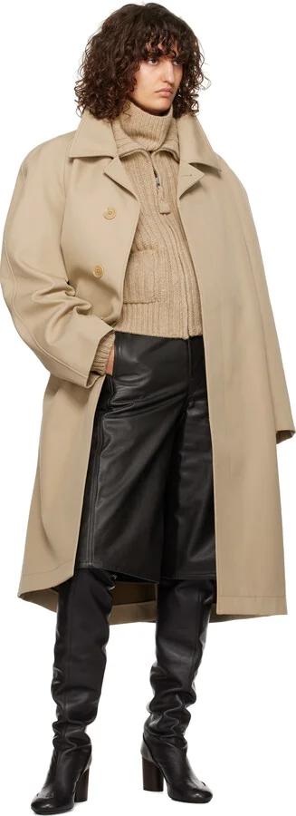 LEMAIRE Brown Glove 80mm Tall Boots - Image 5