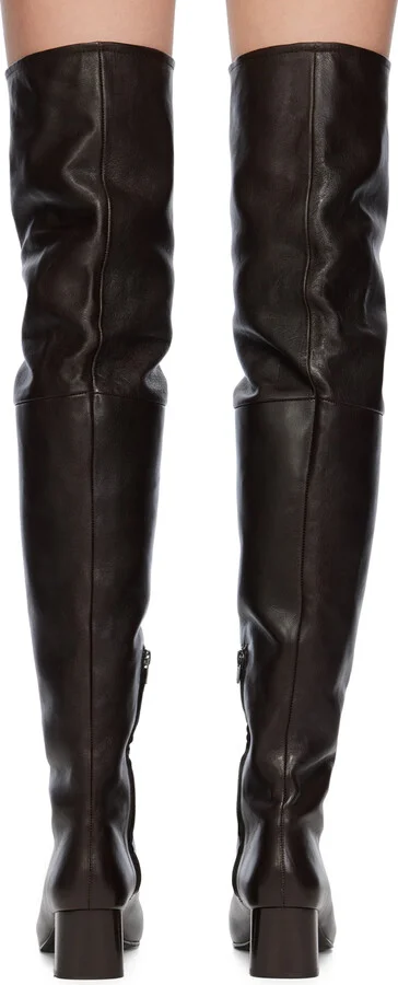 LEMAIRE Brown Leather Boots - Image 2