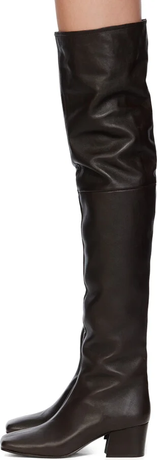 LEMAIRE Brown Leather Boots - Image 3