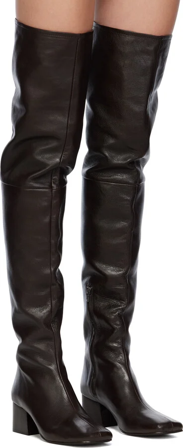 LEMAIRE Brown Leather Boots - Image 4