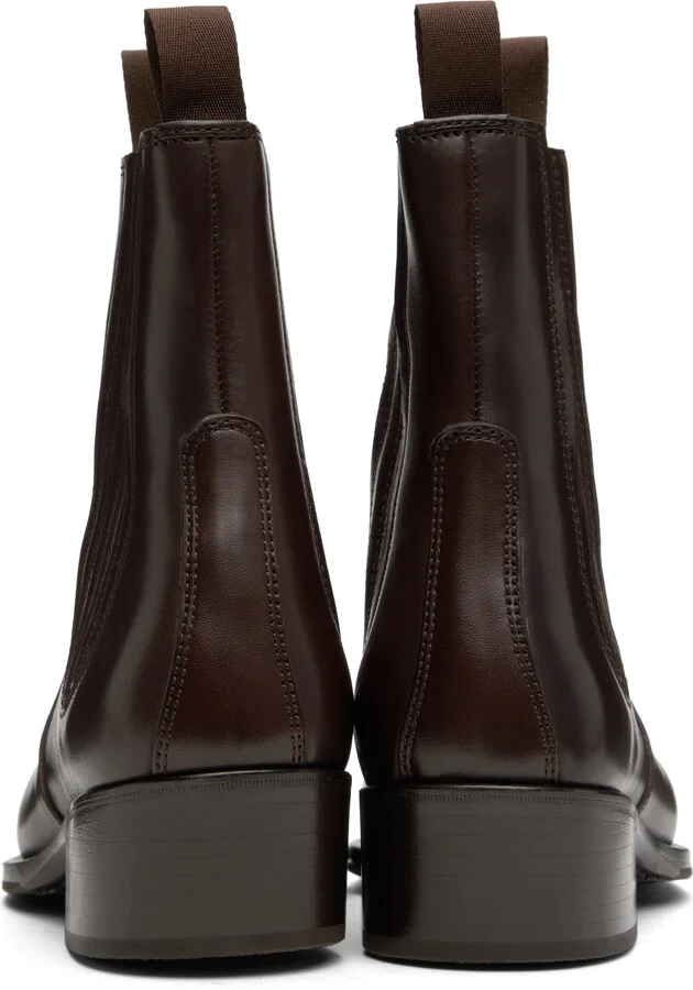 LEMAIRE Brown Leather Chelsea Boots - Image 2