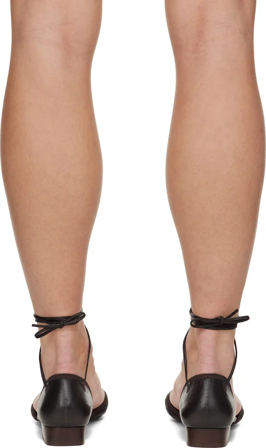 LEMAIRE Brown Micro Ballerina Heeled Sandals - Image 2