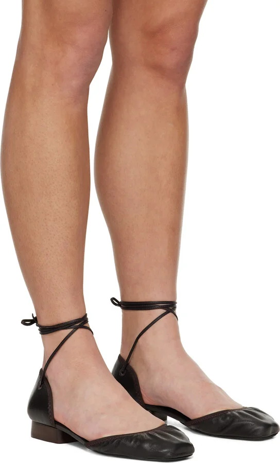 LEMAIRE Brown Micro Ballerina Heeled Sandals - Image 4