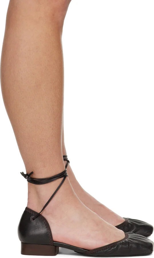 LEMAIRE Brown Micro Ballerina Heeled Sandals