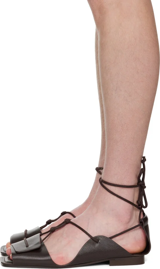 LEMAIRE Brown Opanka Flat Sandals - Image 3