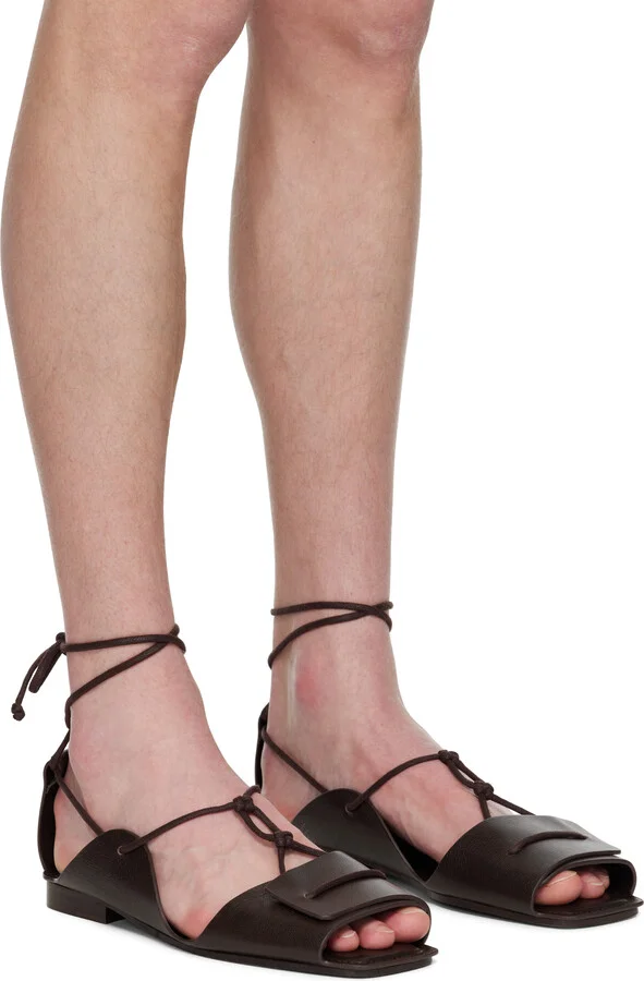 LEMAIRE Brown Opanka Flat Sandals - Image 4