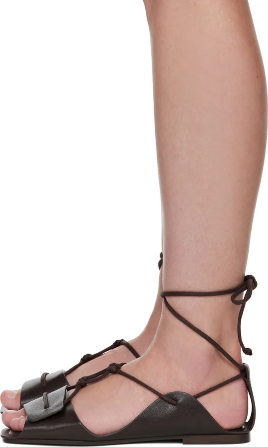 LEMAIRE Brown Opanka Flat Sandals - Image 3