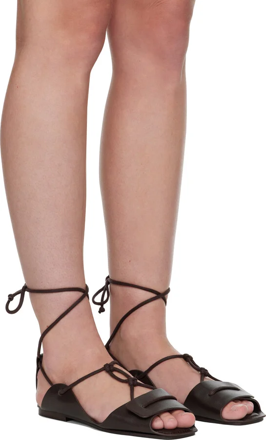 LEMAIRE Brown Opanka Flat Sandals - Image 4