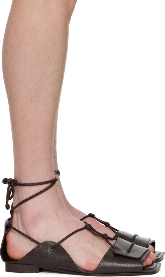 LEMAIRE Brown Opanka Flat Sandals