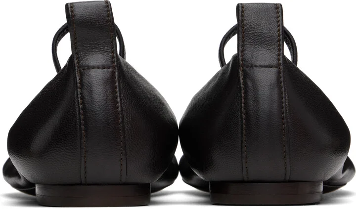 LEMAIRE Brown Square Flat Ballerina Flats - Image 2