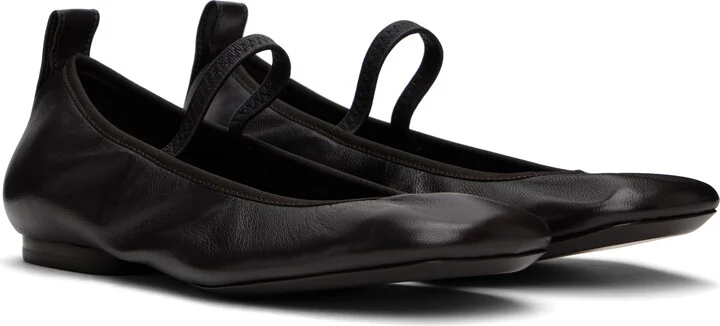 LEMAIRE Brown Square Flat Ballerina Flats - Image 4