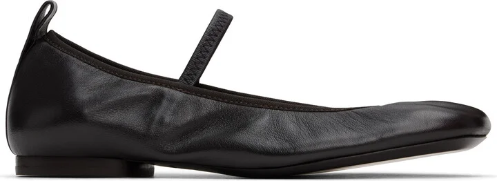LEMAIRE Brown Square Flat Ballerina Flats