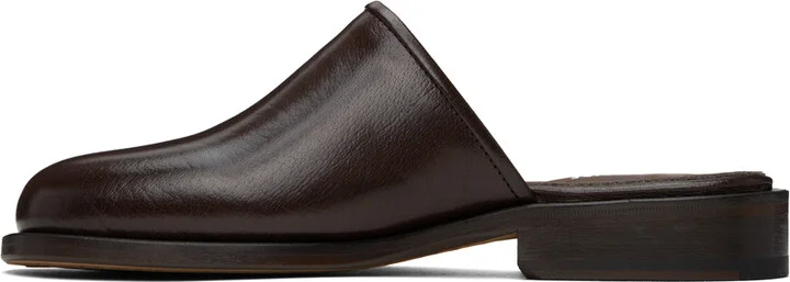 LEMAIRE Brown Square Mules - Image 3