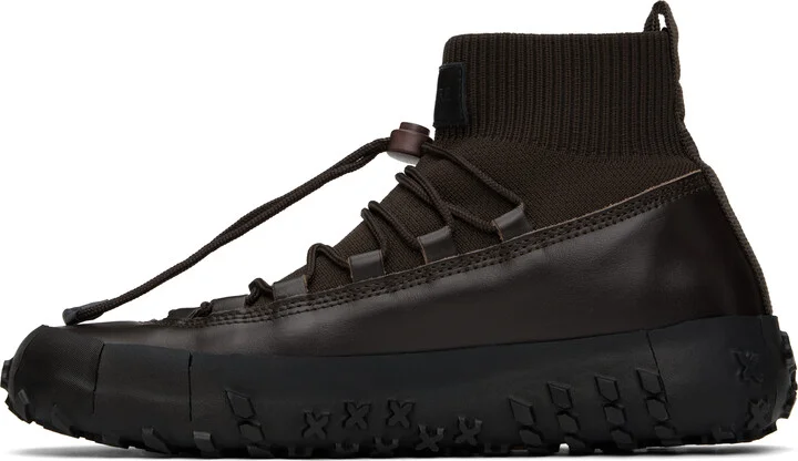 LEMAIRE Brown Vibram Wrap On Sneakers - Image 3