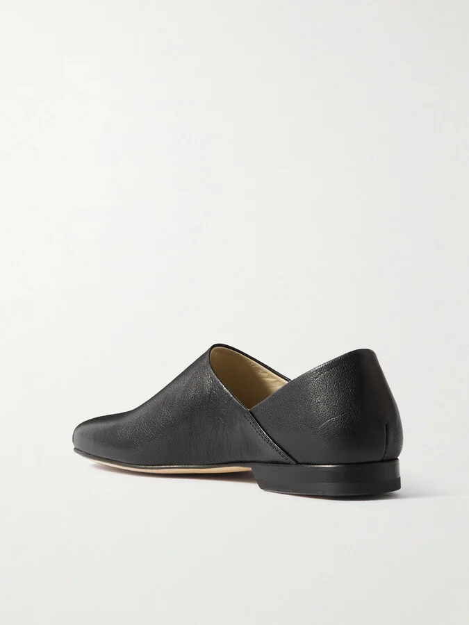 LEMAIRE - Full-grain Leather Loafers - Black - Image 3