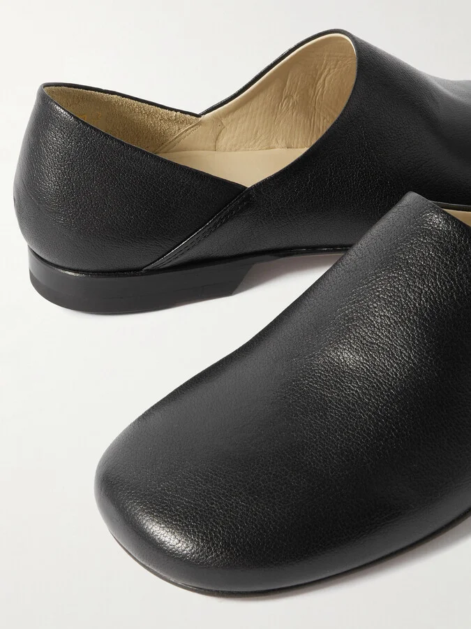 LEMAIRE - Full-grain Leather Loafers - Black - Image 4