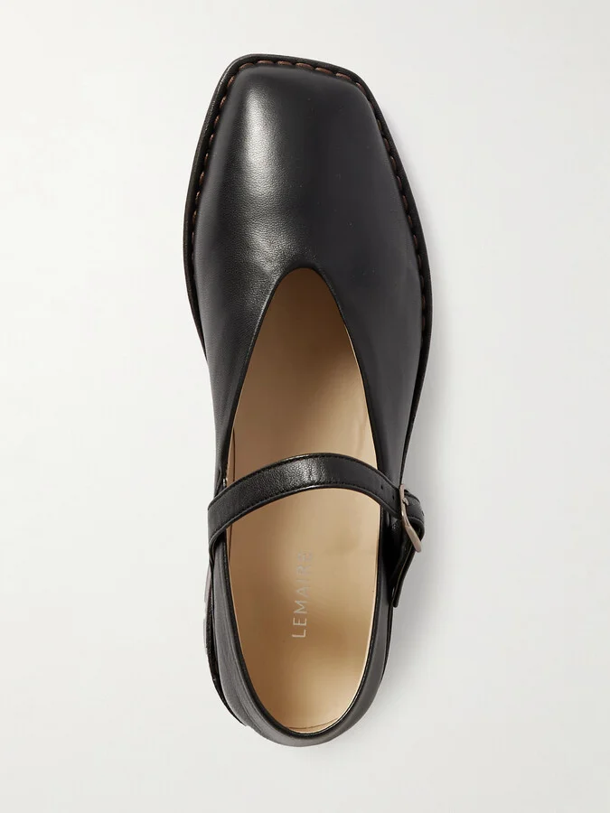 LEMAIRE - Leather Ballet Flats - Black