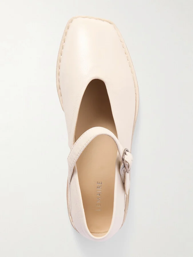 LEMAIRE - Leather Ballet Flats - White