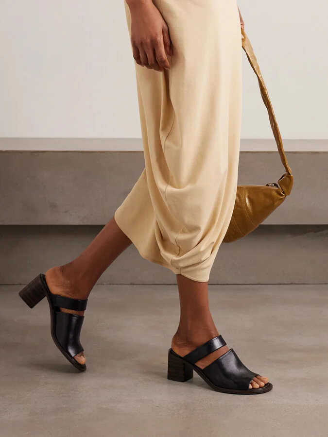 LEMAIRE - Leather Mules - Black - Image 2