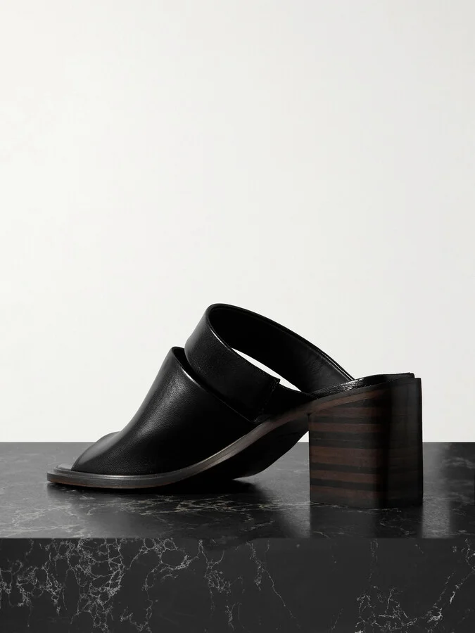 LEMAIRE - Leather Mules - Black - Image 3