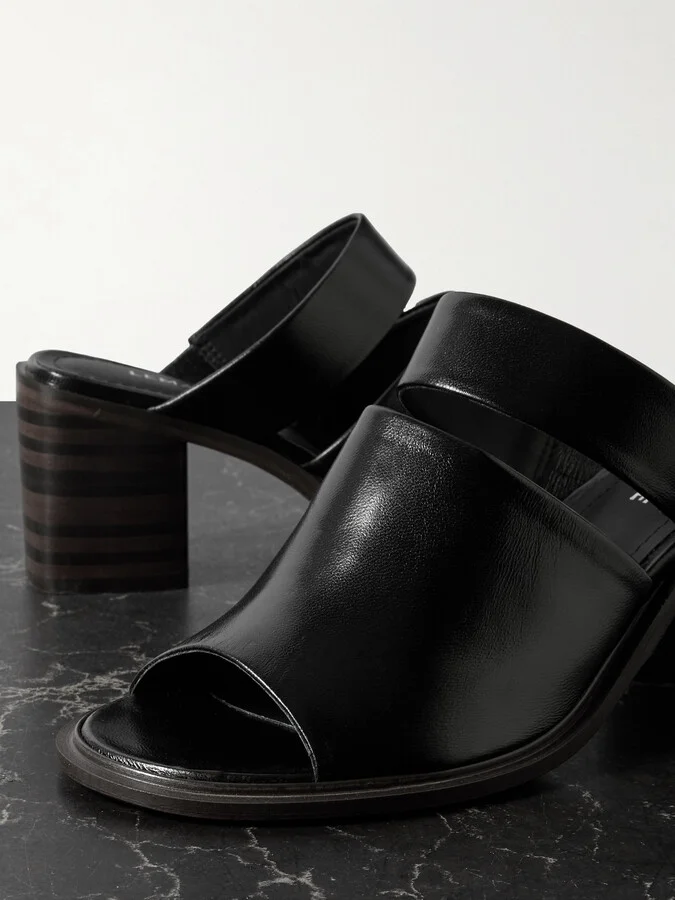 LEMAIRE - Leather Mules - Black - Image 4