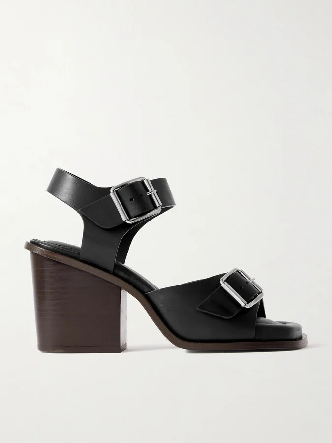 LEMAIRE - Leather Sandals - Black