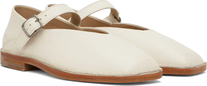 LEMAIRE Off-White Ballerina Loafers - Image 4