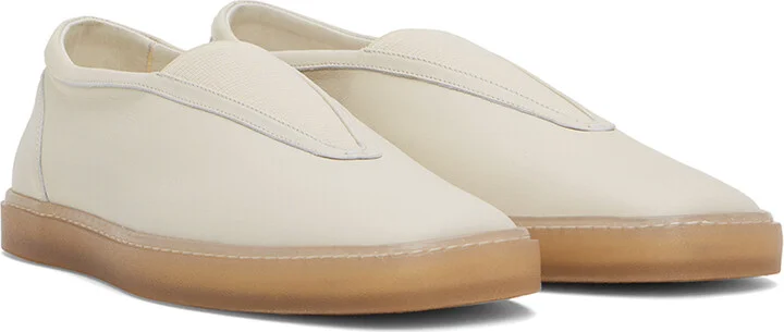 LEMAIRE Off-White Elastic Linoleum Sneakers - Image 4