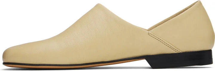 LEMAIRE Off-White Leather Slippers - Image 3