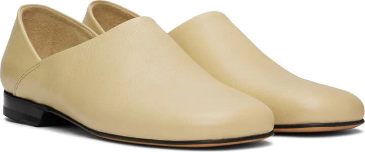 LEMAIRE Off-White Leather Slippers - Image 4