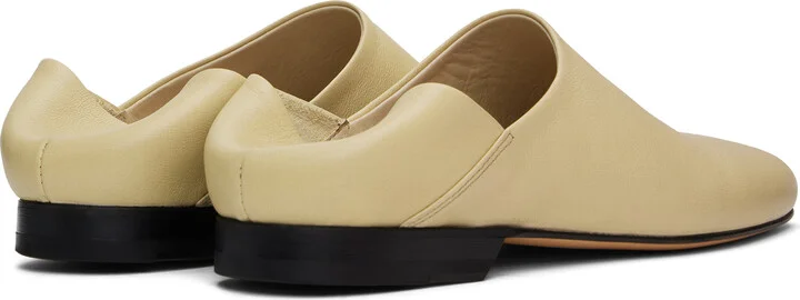 LEMAIRE Off-White Leather Slippers - Image 5