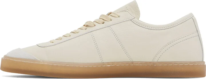 LEMAIRE Off-White Linoleum Basic Laced Up Sneakers - Image 3