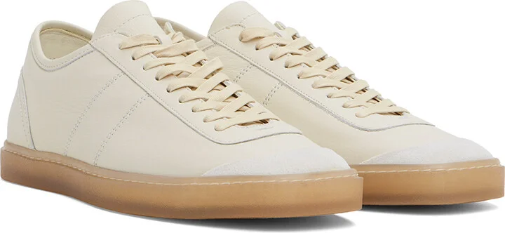 LEMAIRE Off-White Linoleum Basic Laced Up Sneakers - Image 4
