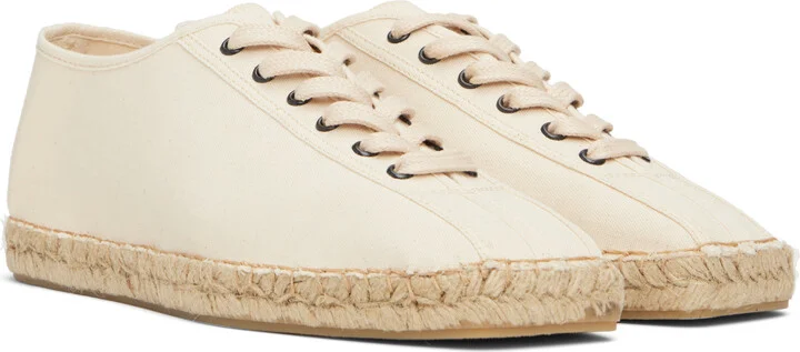 LEMAIRE Off-White Linoleum Laced Espadrilles - Image 4