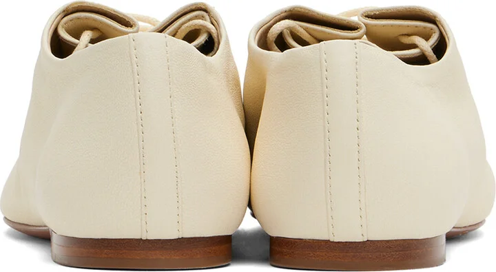 LEMAIRE Off-White Souris Flat Classic Derbys - Image 2