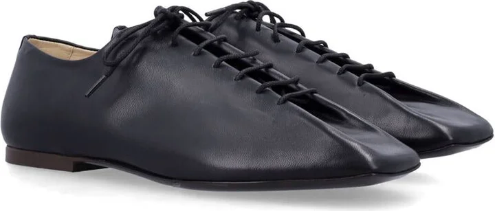 Lemaire Souris Flat Nappa Derbies Black - Image 2