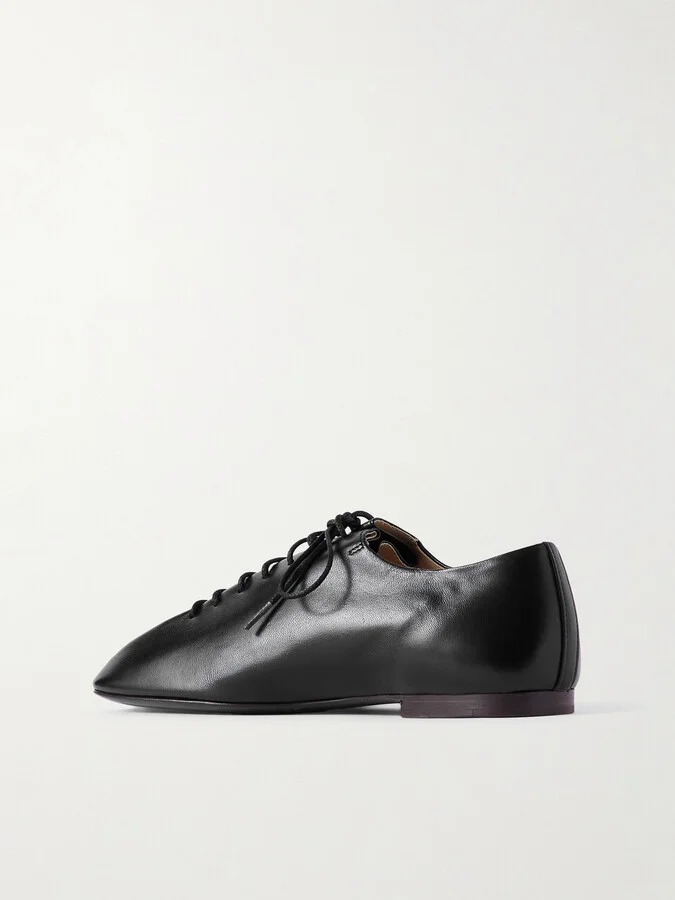LEMAIRE - Souris Leather Brogues - Black - Image 3