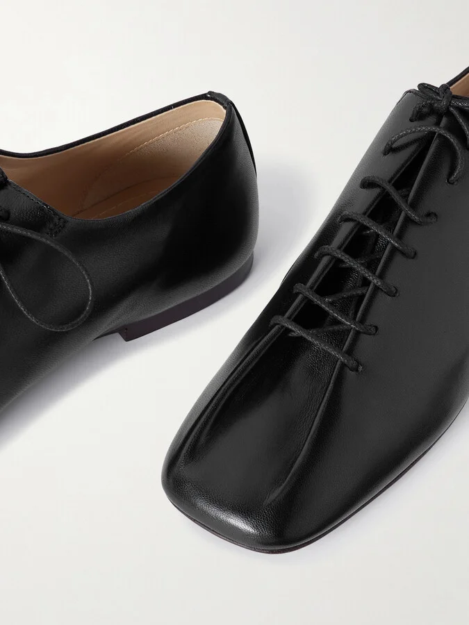 LEMAIRE - Souris Leather Brogues - Black - Image 4