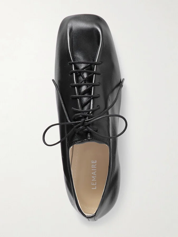 LEMAIRE - Souris Leather Brogues - Black - Image 5
