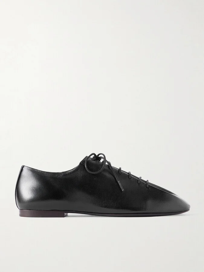 LEMAIRE - Souris Leather Brogues - Black