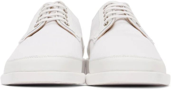 LEMAIRE White Canvas Derbys - Image 2
