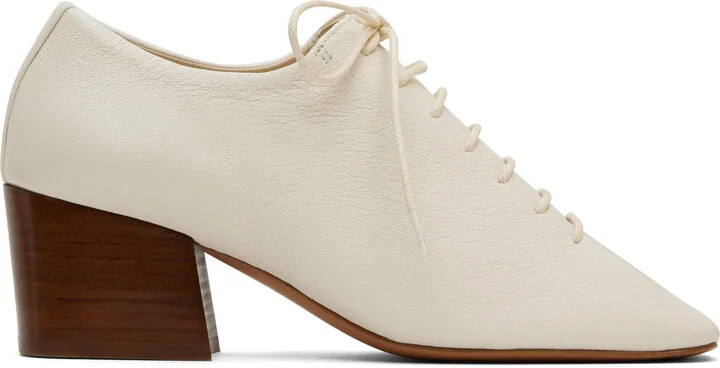 LEMAIRE White Classic Derby Heels