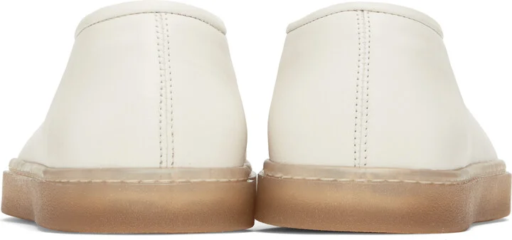 LEMAIRE White Linoleum Piped Loafers - Image 2