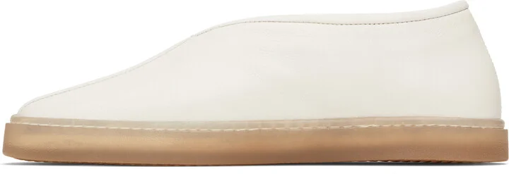 LEMAIRE White Linoleum Piped Loafers - Image 3