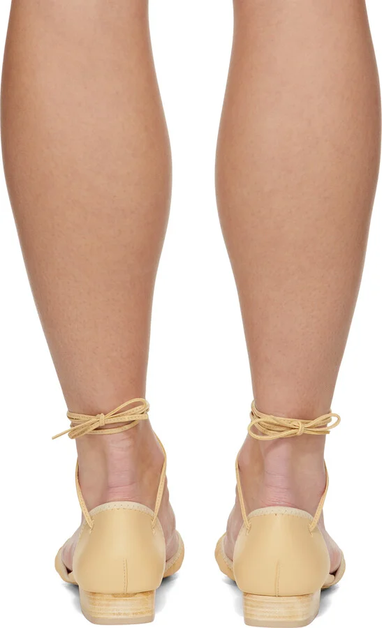 LEMAIRE Yellow Micro Ballerina Heeled Sandals - Image 2