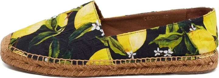 Lemon-Print Espadrilles