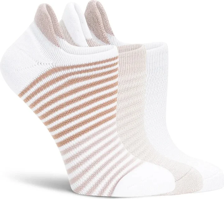 Lemon Stripe No Show Socks 3 Pack