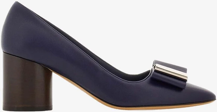 Lena 60 Double-Bow Nappa Leather Pumps