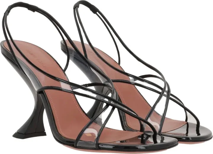 Lena 90MM patent-leather slingback sandals - Image 2