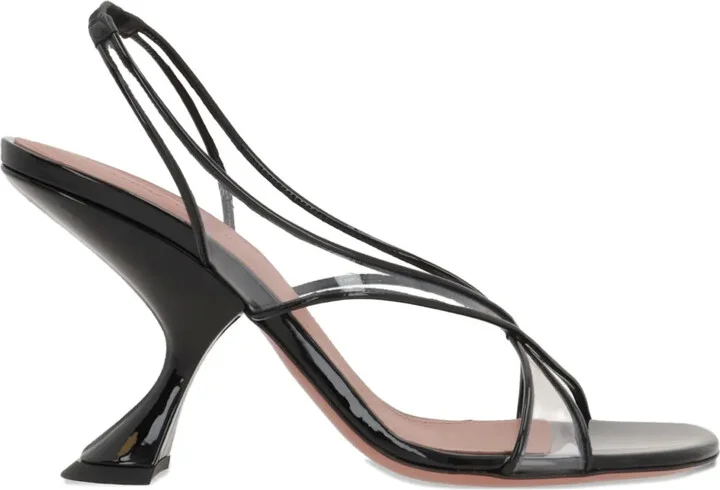 Lena 90MM patent-leather slingback sandals